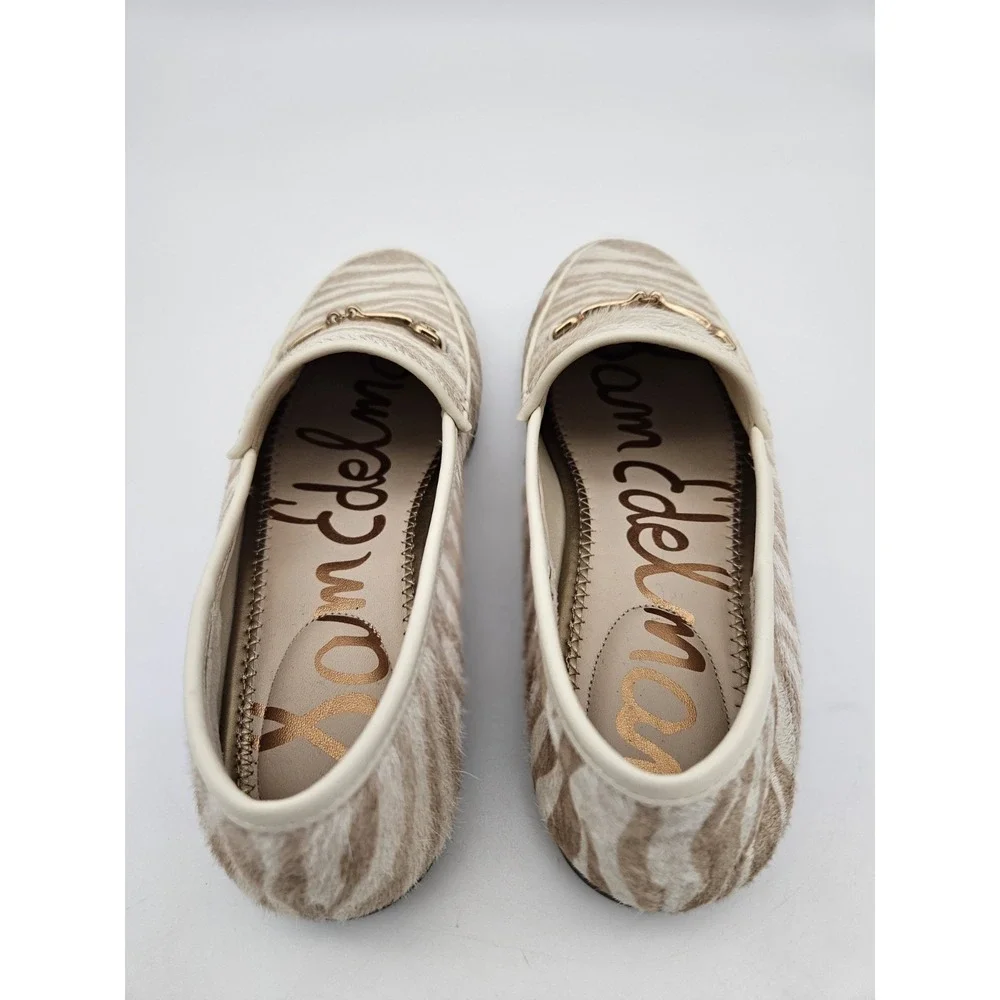 Sam Edelman Loraine Bit Loafer Taupe Zebra Color Womens 6.5 M - Picture 6 of 12